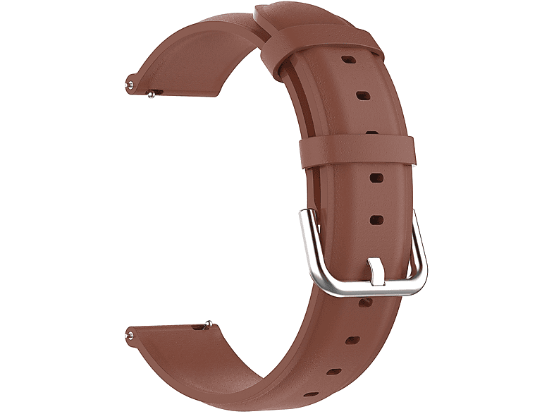INF Uhrenarmband aus echtem Leder mit rundem Schwanz für Huawei Watch 22 m, Ersatzarmband, Huawei, Watch 22mm, Braun