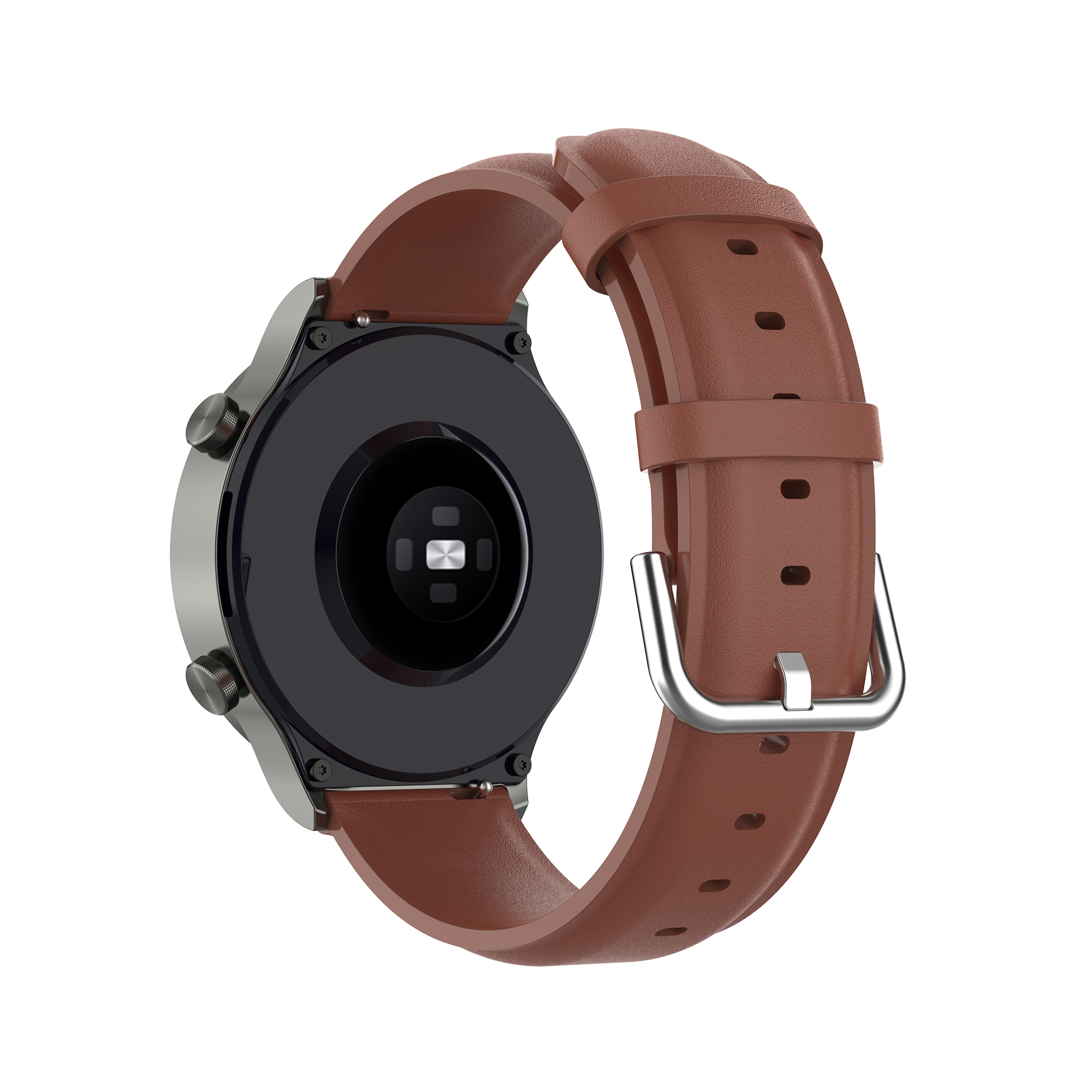 Braun aus echtem Uhrenarmband rundem 22mm, m, Huawei, Leder Schwanz mit Watch Huawei Ersatzarmband, Watch INF 22 für