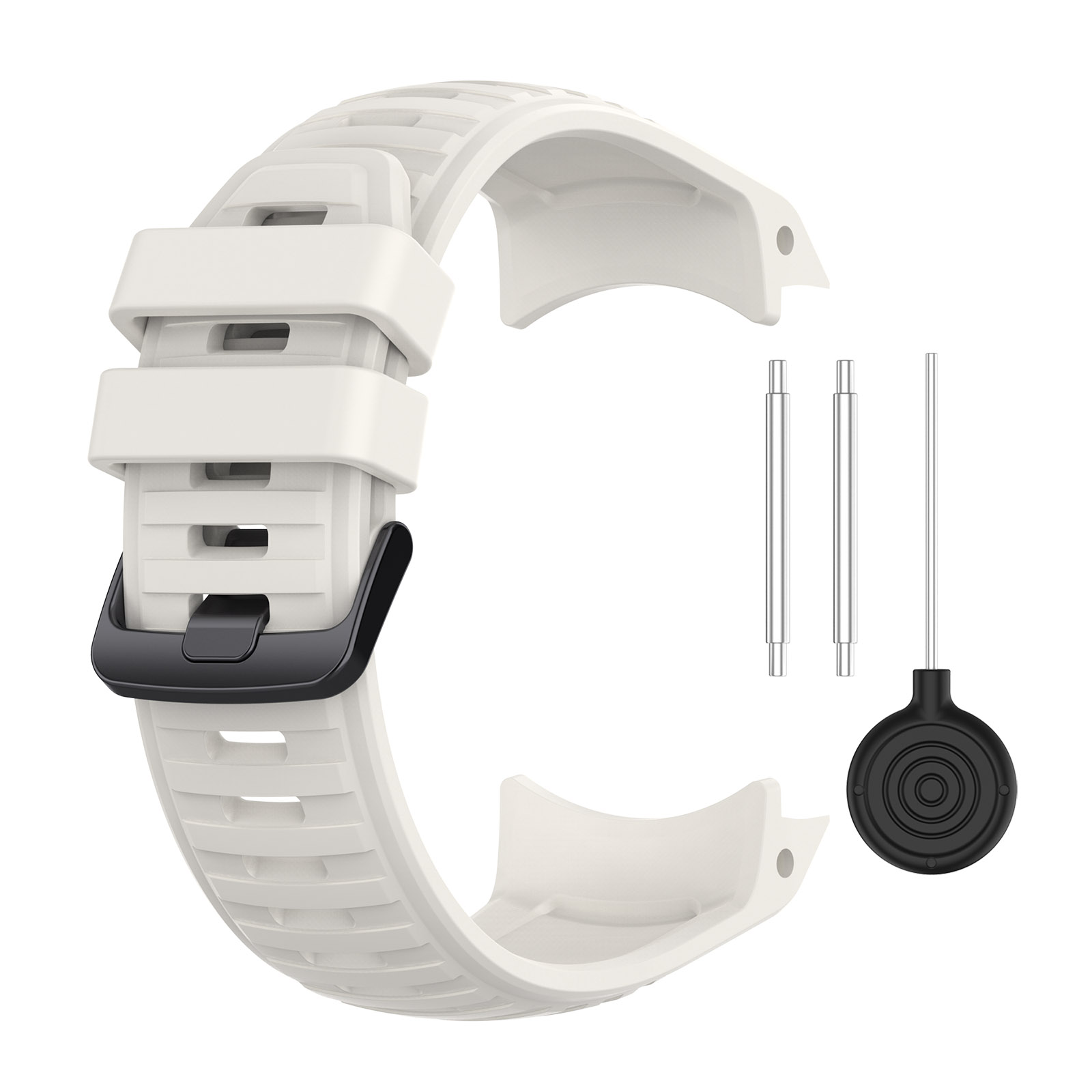INF Offizielles Silikon-Uhrenarmband für Garmin Instinct Garmin, 2X, Ersatzarmband, Instinct 2X, Weiß
