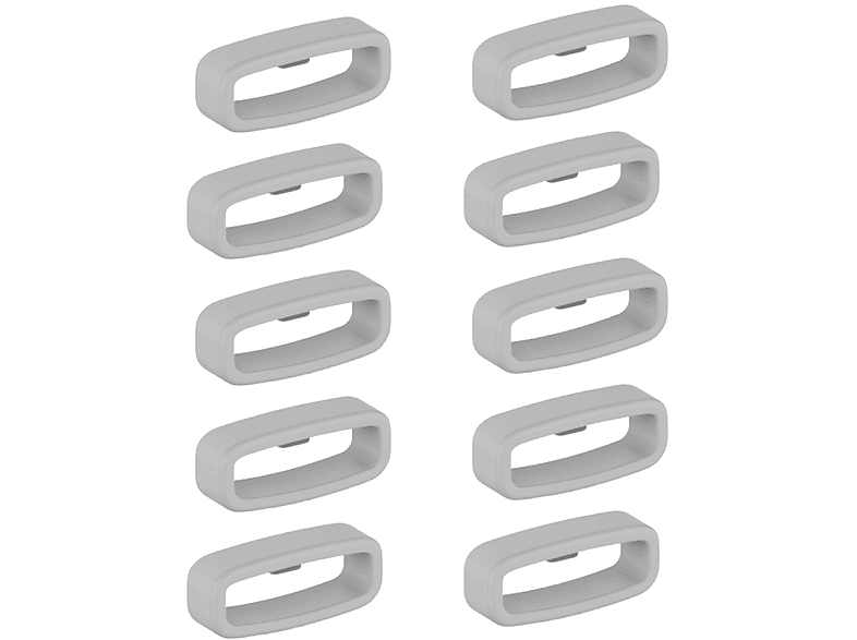 INF Schlaufe für 20 mm breite Uhrenarmbänder im 10er-Pack, Uhrenarmbandhalter, Universal, Universal, Grau