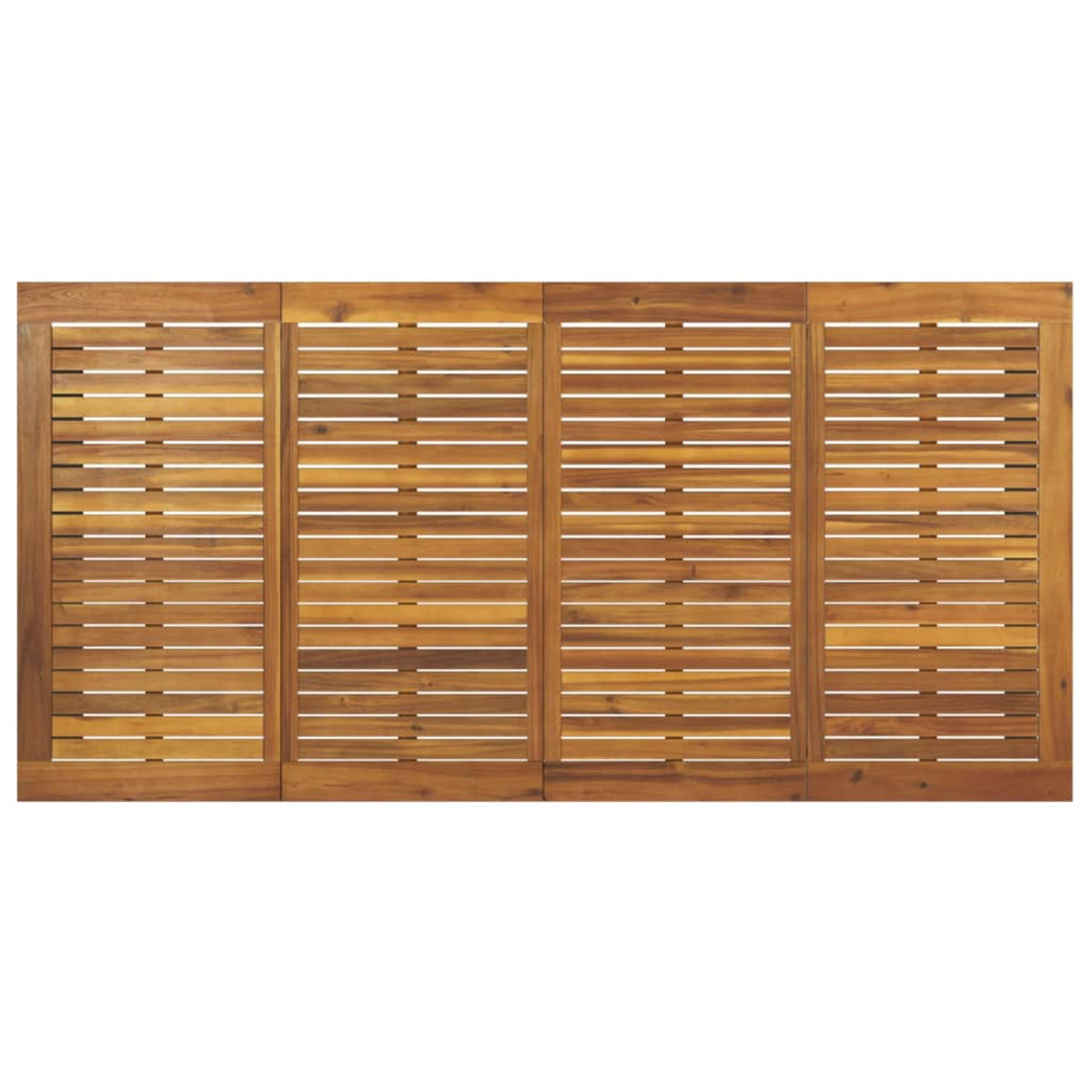 Holzlattenpaneele, natürliche Farbe, in horizontaler Anordnung.