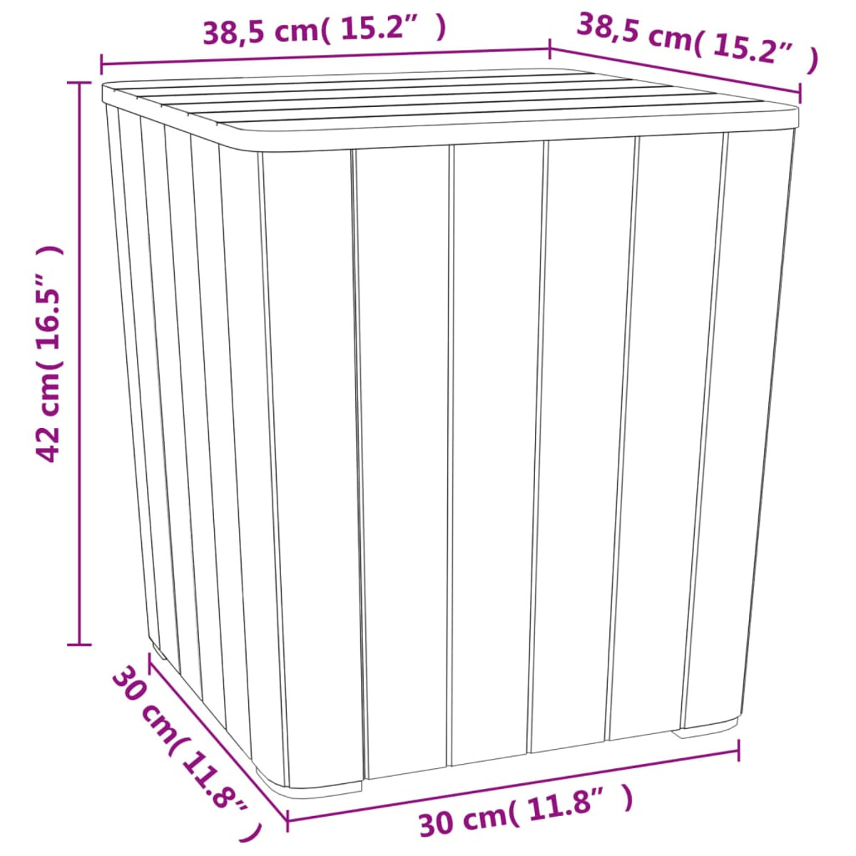 VIDAXL 364153 Gartentisch, Hellbraun