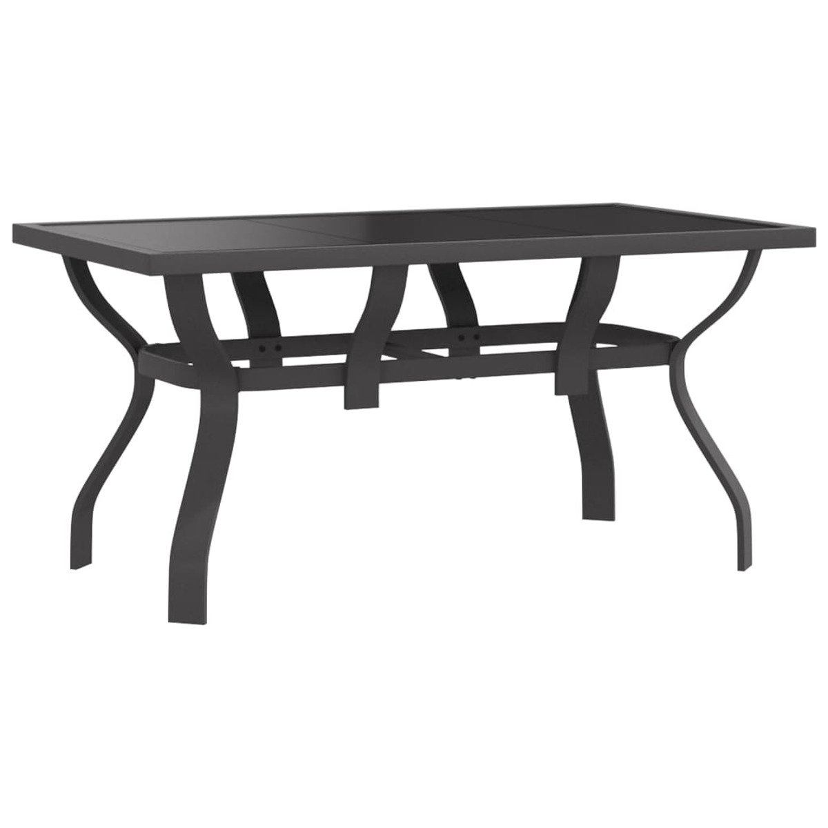 VIDAXL 318770 Gartentisch, Grau und Schwarz