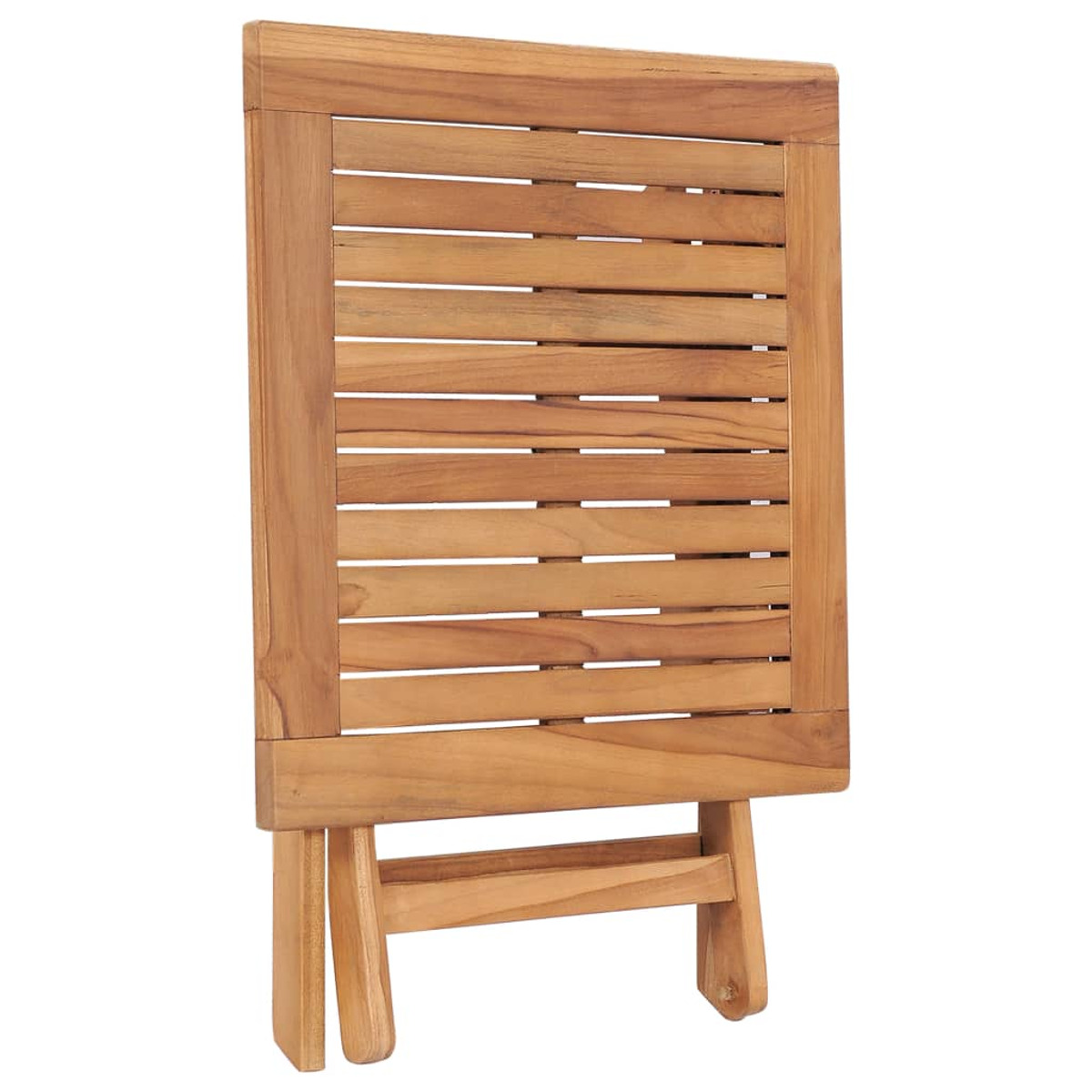 Klapptisch aus Holz, Draufsicht, freigestellt auf weißem Hintergrund.