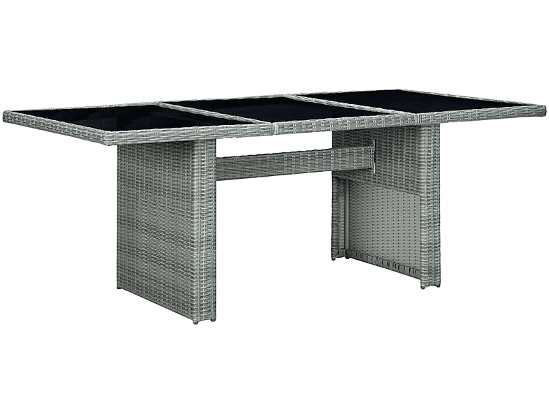 VIDAXL 313311 Gartentisch, Hellgrau und Schwarz SATURN