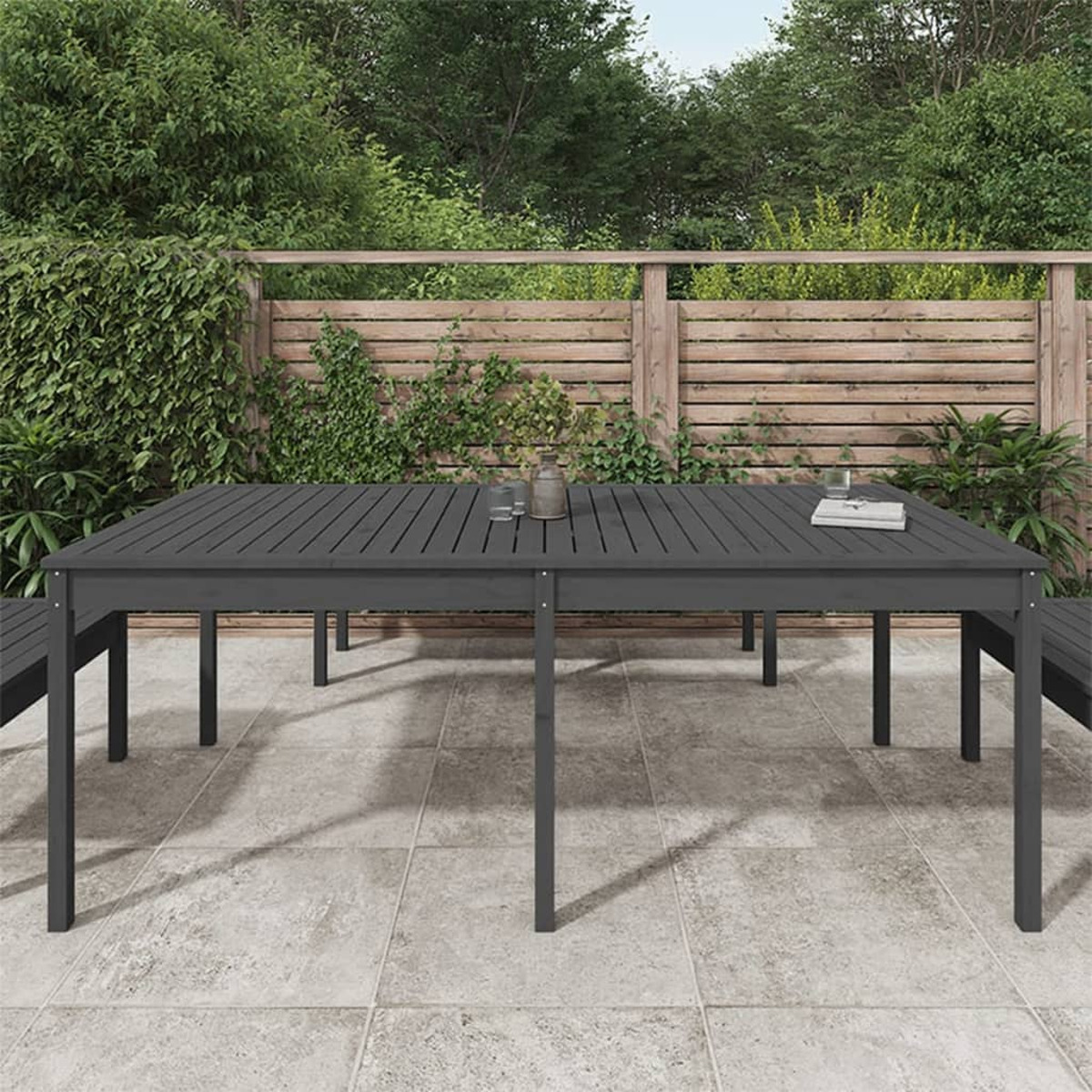 Grau 823985 Gartentisch, VIDAXL