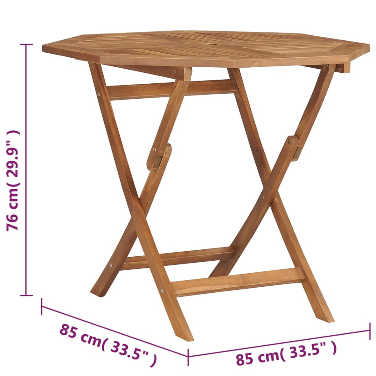 47418 Gartentisch, Holz-Naturfarben VIDAXL