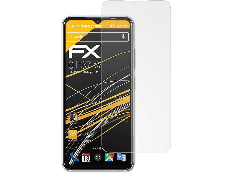 3x iTel Displayschutz(für ATFOLIX FX-Antireflex S23)
