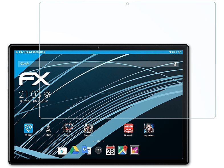 ATFOLIX 2x FX-Clear Displayschutz(für Hi10 Chuwi Pro) X