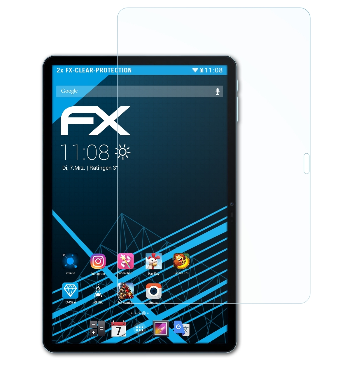 ATFOLIX 2x FX-Clear Displayschutz(für Pro) Doogee T30
