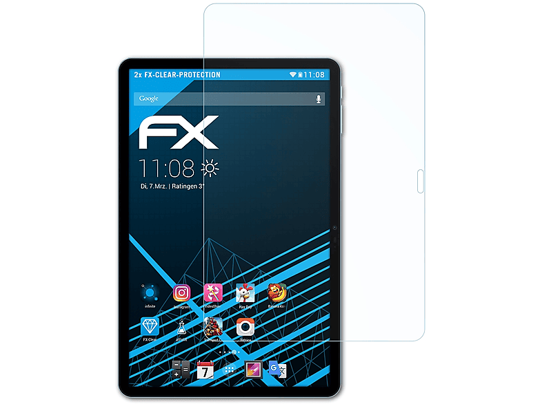 ATFOLIX 2x FX-Clear Displayschutz(für Doogee T30 Pro)