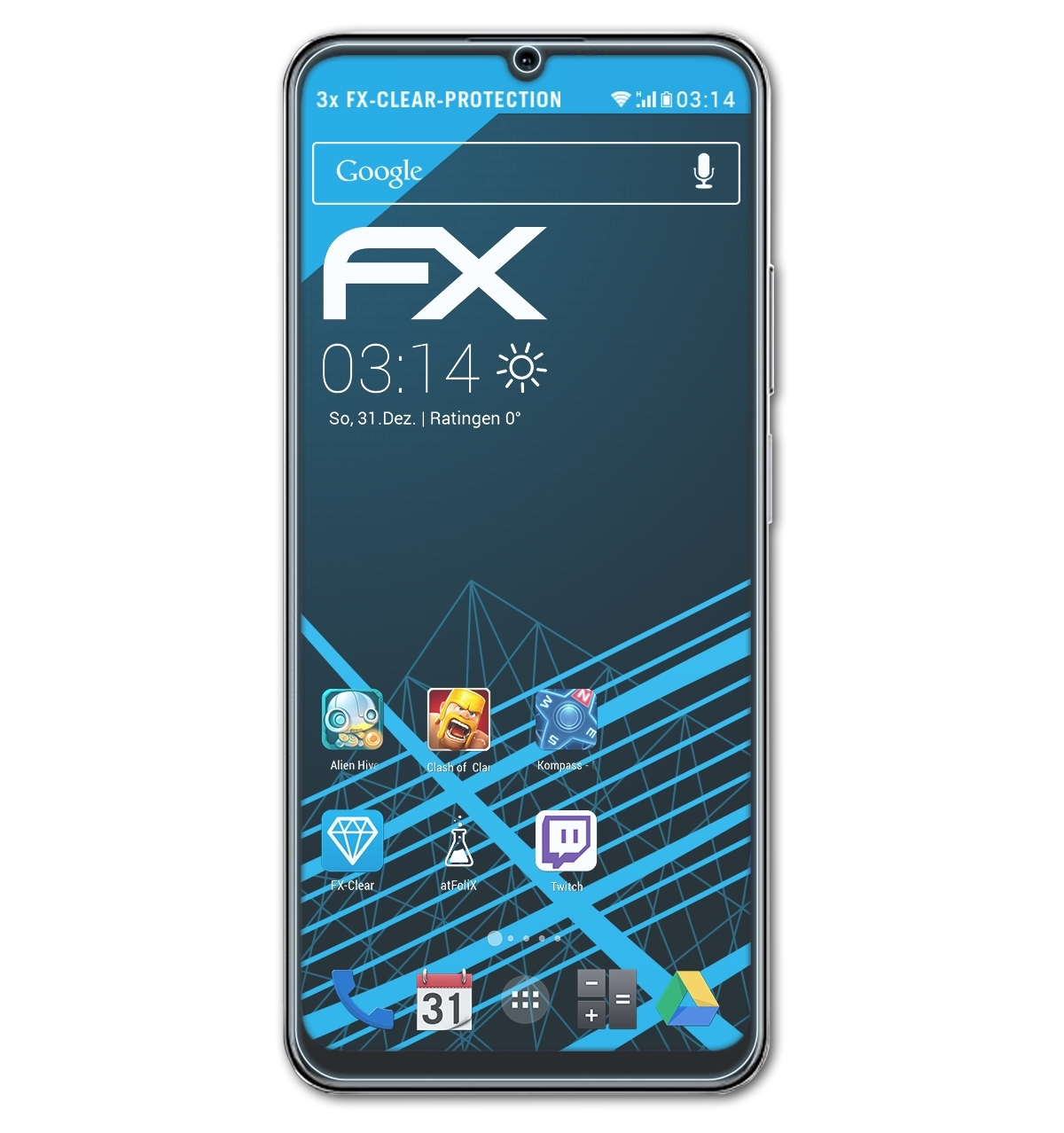 ATFOLIX 3x FX-Clear Displayschutz(für Realme C53)
