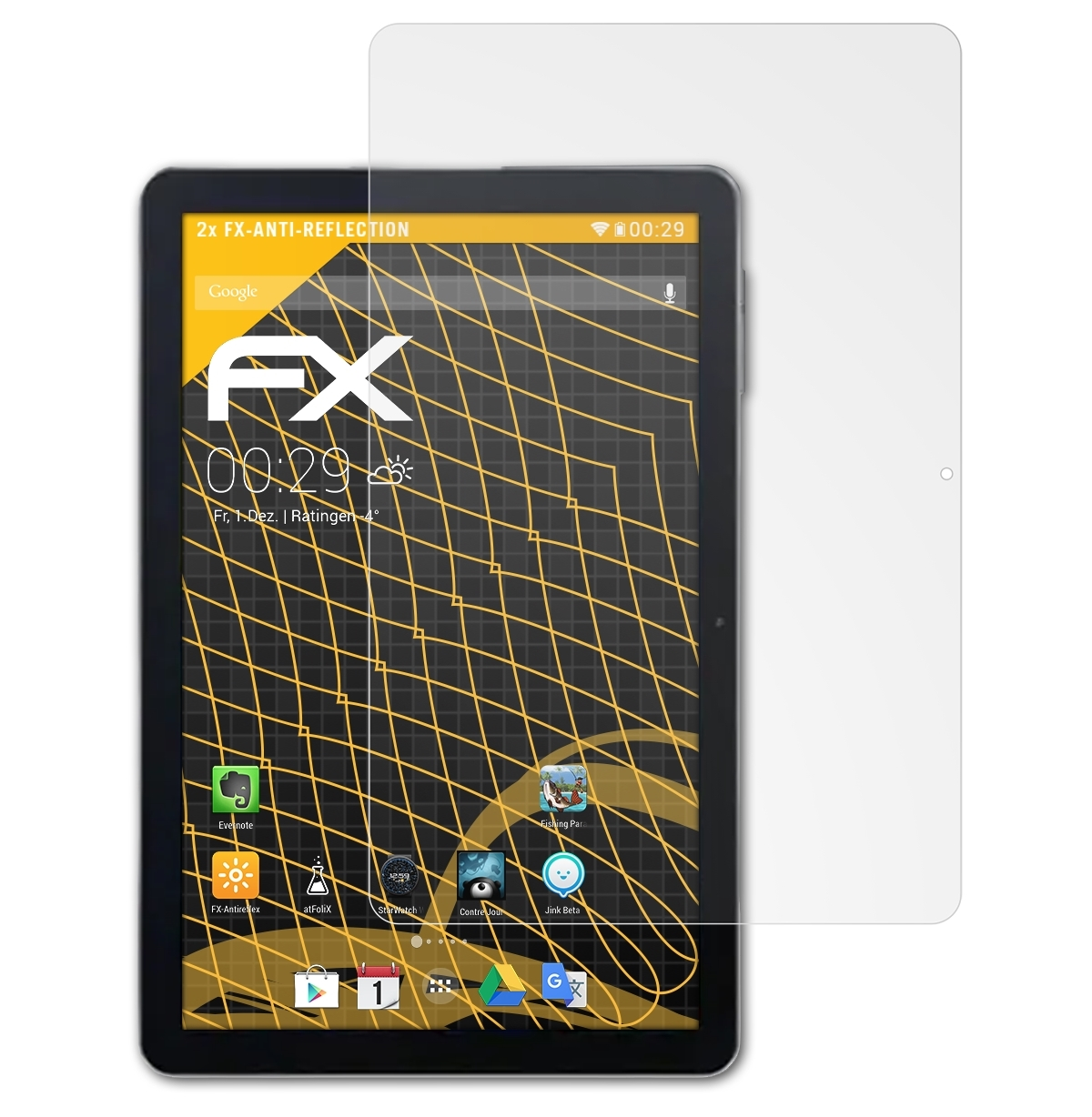 ATFOLIX 2x FX-Antireflex Displayschutz(für Oscal 70) Pad