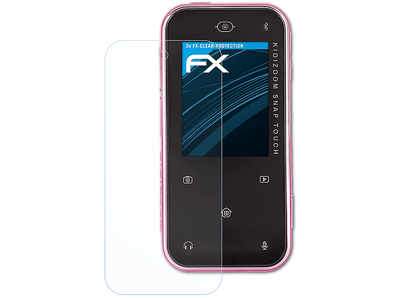 ATFOLIX 3x FX-Clear VTech Snap Touch) KidiZoom Displayschutz(für