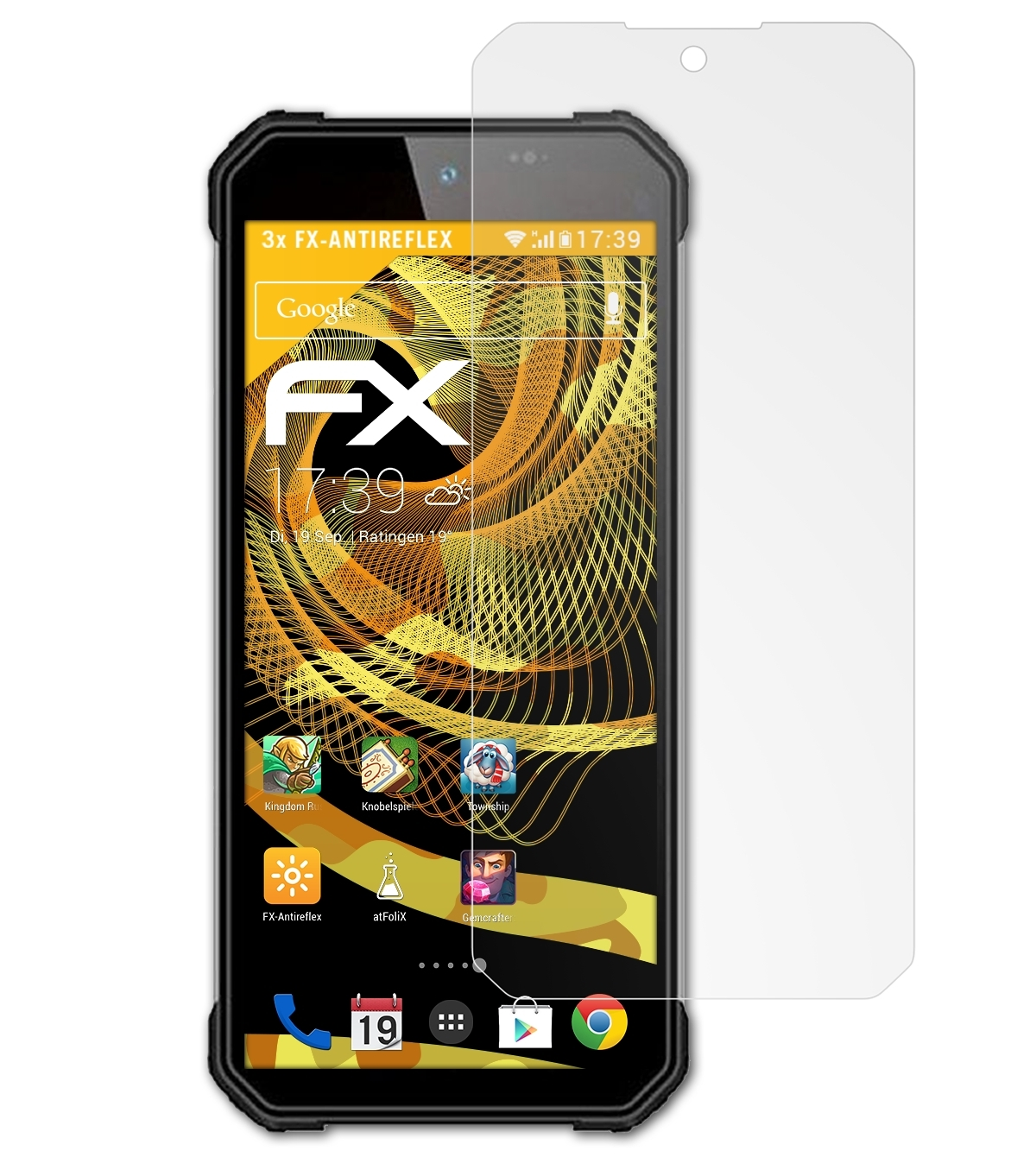 FX-Antireflex ATFOLIX 3x WP26) Displayschutz(für Oukitel