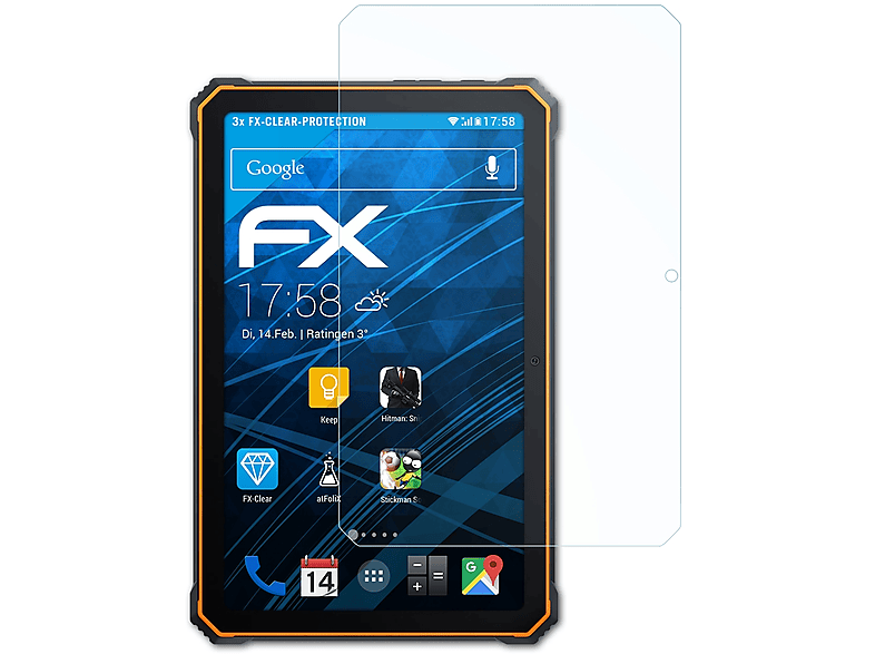 Blackview 3x Active FX-Clear ATFOLIX 8 Pro) Displayschutz(für