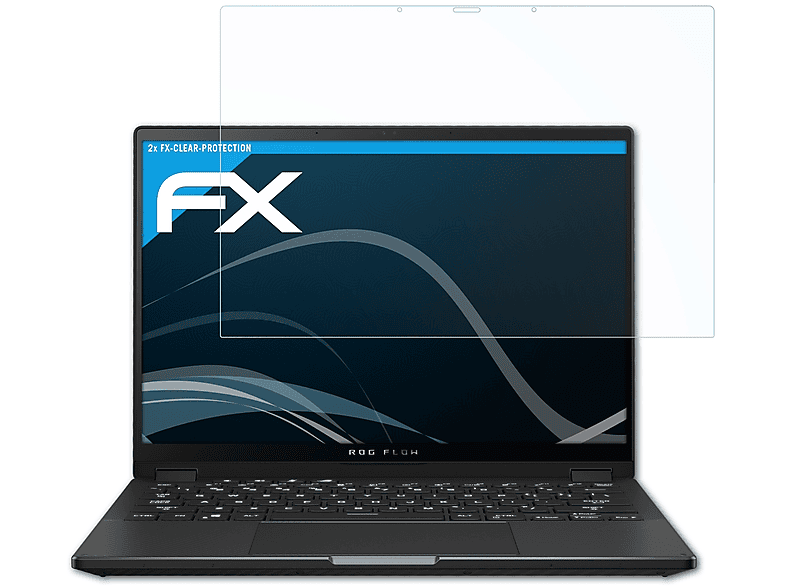 ATFOLIX 2x FX-Clear Displayschutz(für (2023)) X13 Asus ROG Flow