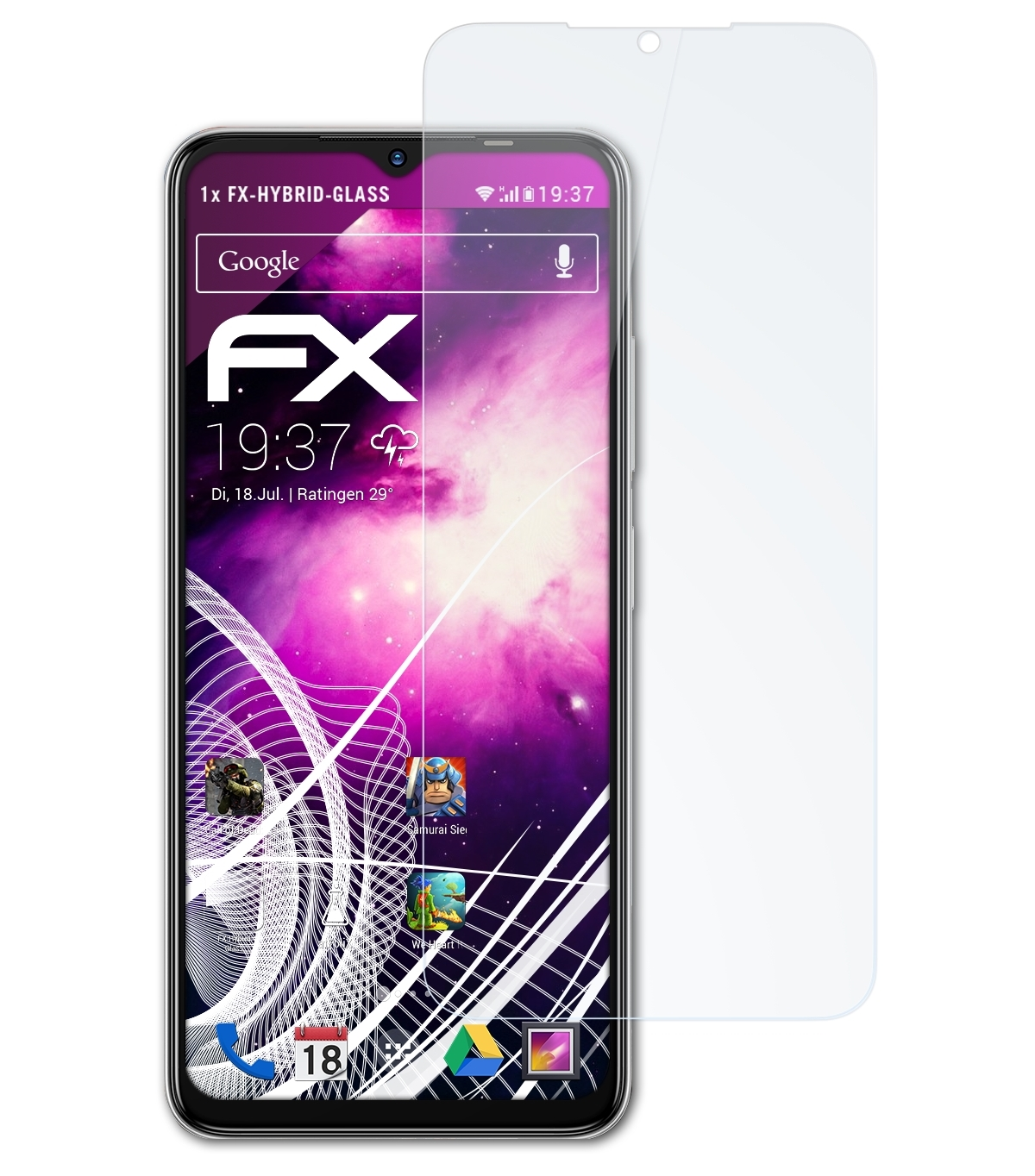 ATFOLIX FX-Hybrid-Glass Schutzglas(für S23) iTel