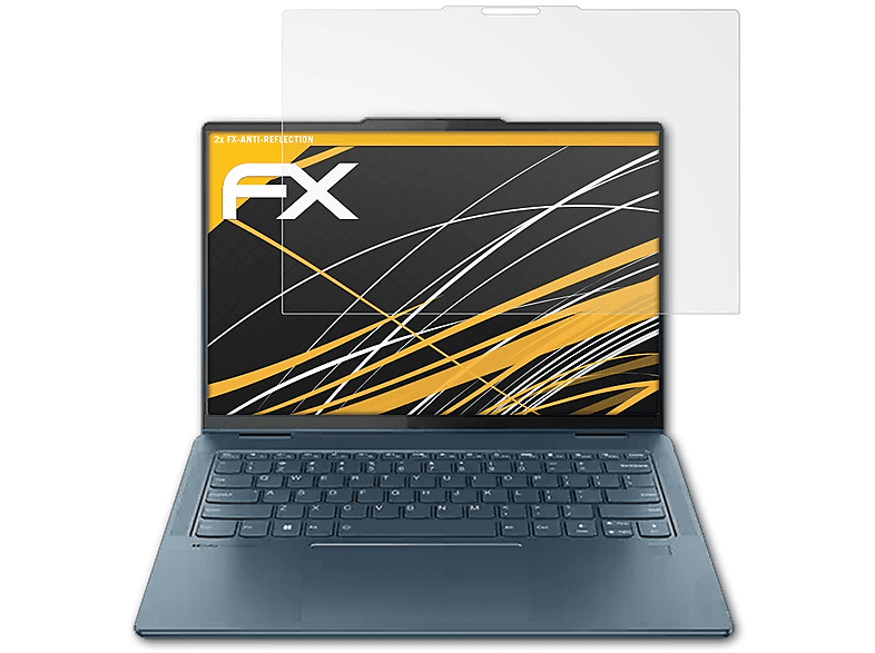 ATFOLIX 2x FX-Antireflex Displayschutz(für Lenovo Yoga 7 (Gen 8))