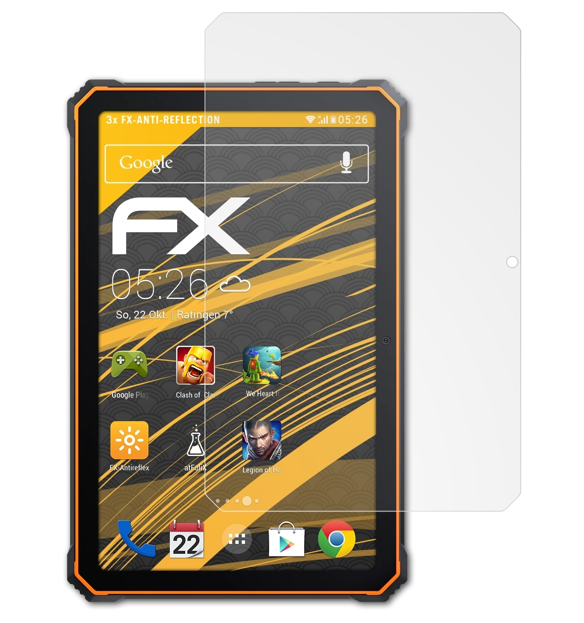 ATFOLIX 3x FX-Antireflex Displayschutz(für Blackview Pro) Active 8
