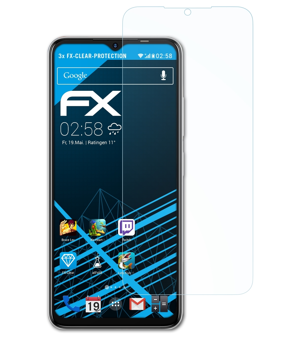 iTel Displayschutz(für S23) FX-Clear 3x ATFOLIX