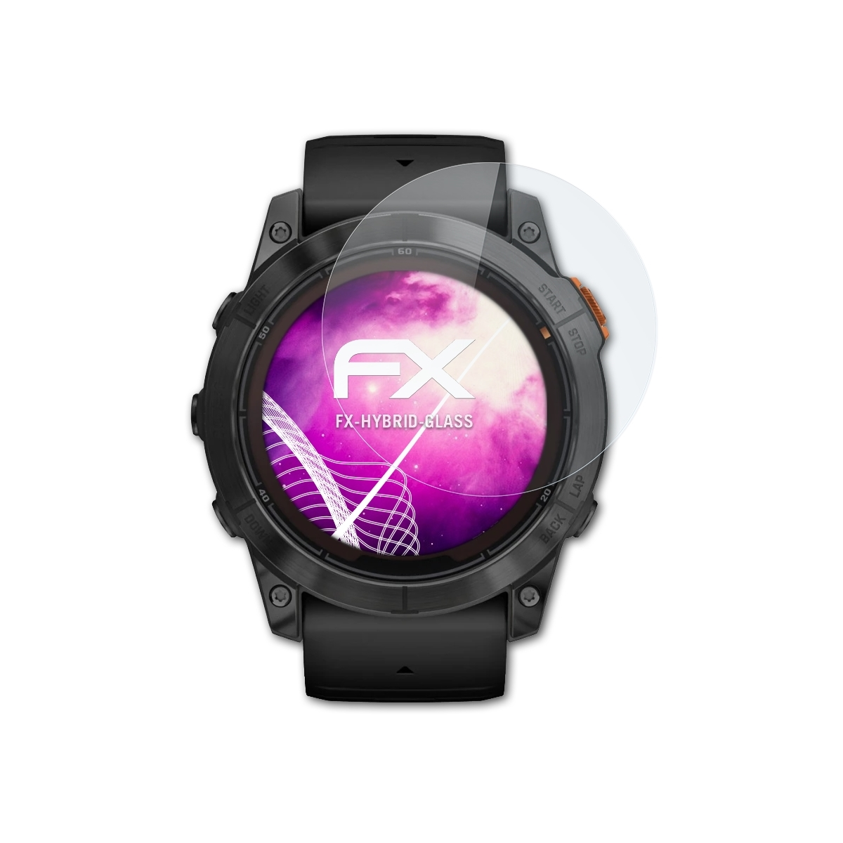 (51 ATFOLIX mm)) Schutzglas(für FX-Hybrid-Glass Fenix 7X Pro Garmin