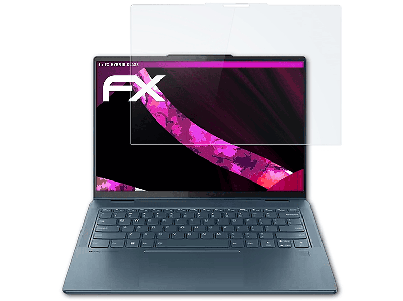 ATFOLIX FX-Hybrid-Glass Schutzglas(für Lenovo 8)) 7 Yoga (Gen