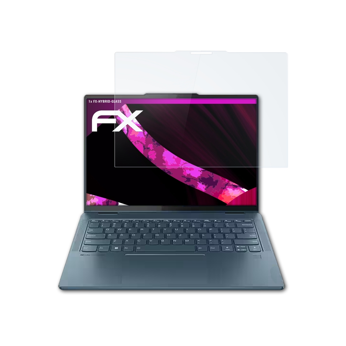 ATFOLIX 8)) 7 FX-Hybrid-Glass Schutzglas(für Yoga (Gen Lenovo