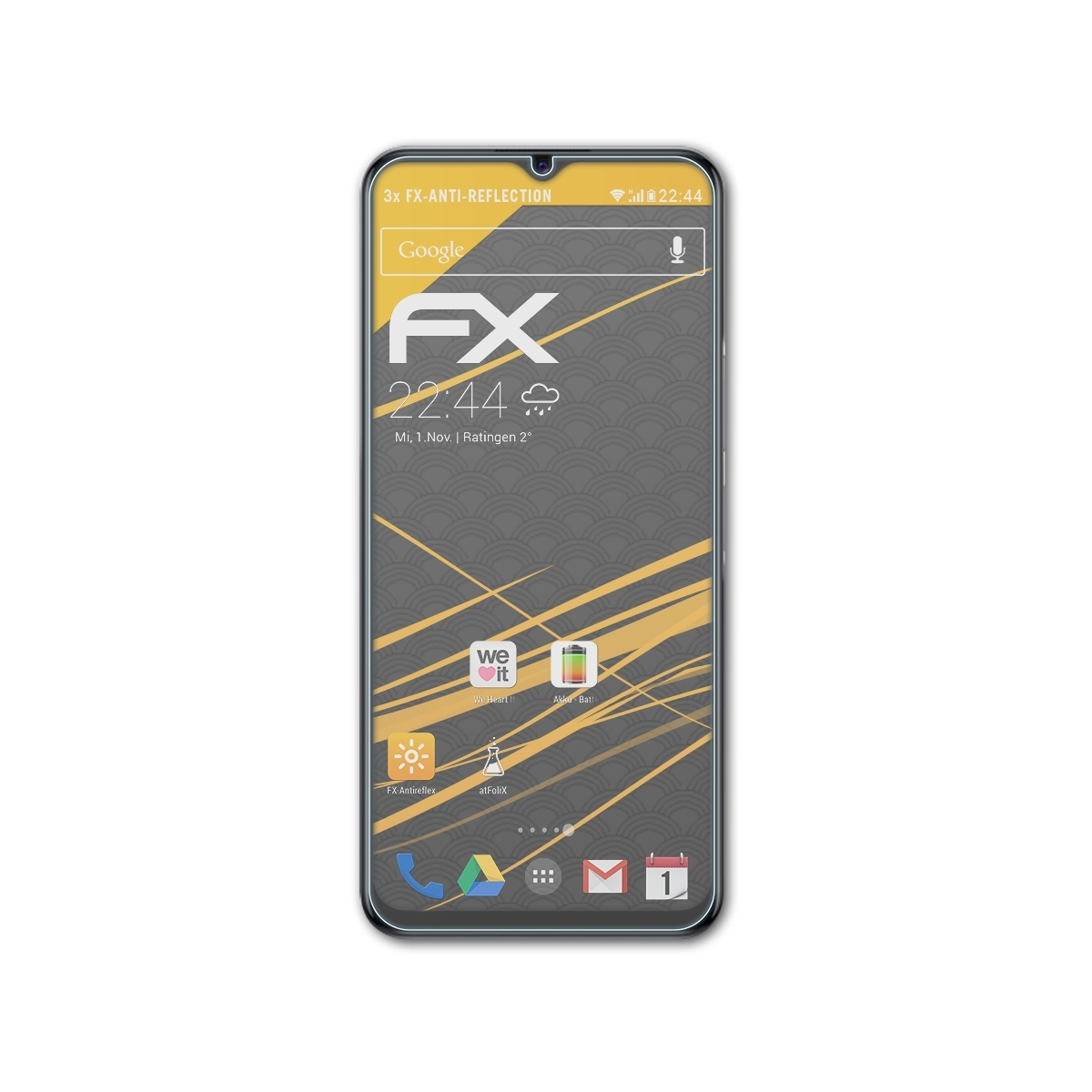 ATFOLIX 3x FX-Antireflex Displayschutz(für Vivo 5G) Y52