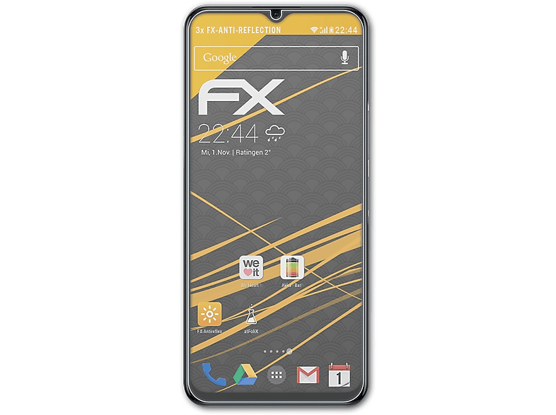 ATFOLIX 3x FX-Antireflex Displayschutz(für Vivo Y52 5G)