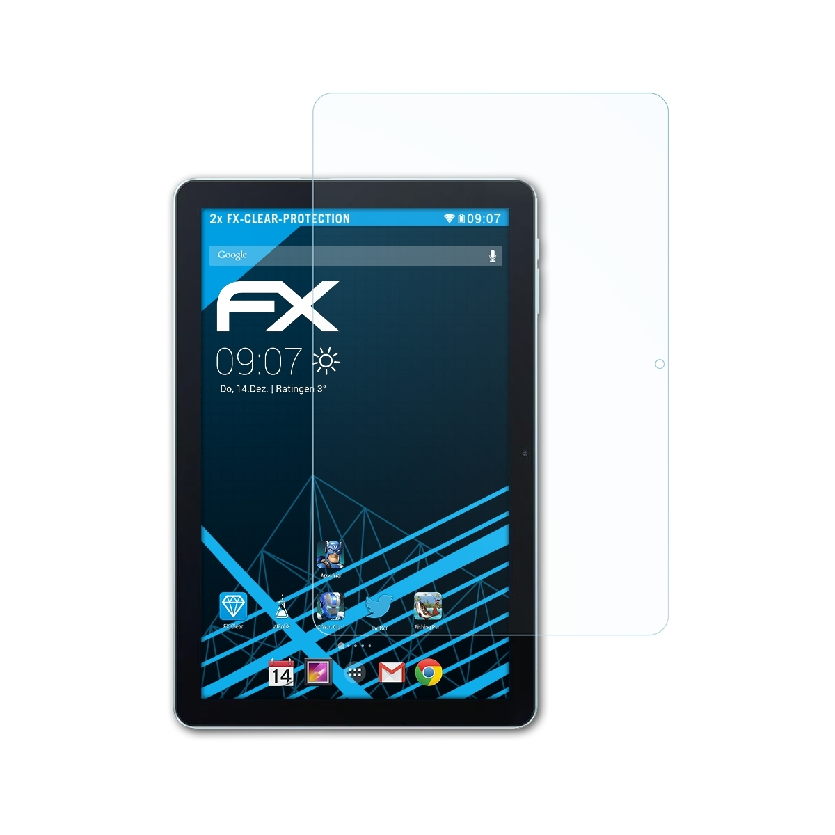 FX-Clear 2x Displayschutz(für Pad Blackview 60) Oscal ATFOLIX
