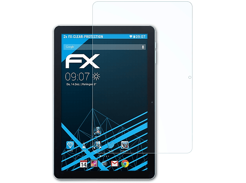 Oscal Pad 2x Blackview FX-Clear ATFOLIX 60) Displayschutz(für