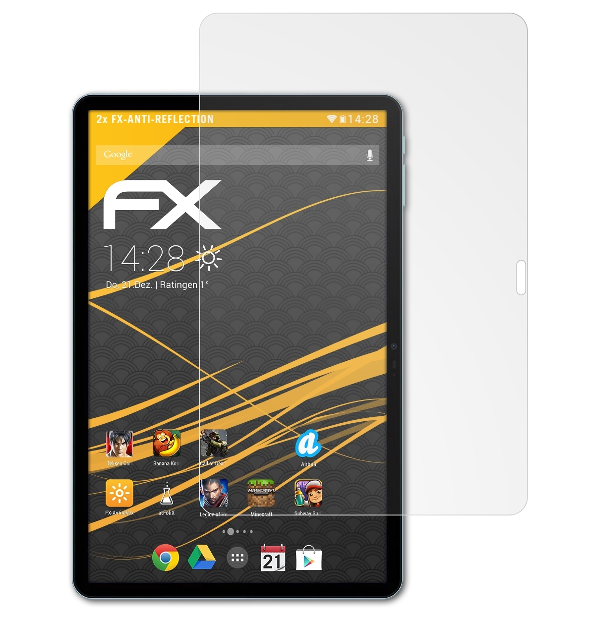 ATFOLIX 2x FX-Antireflex Displayschutz(für Doogee Pro) T30