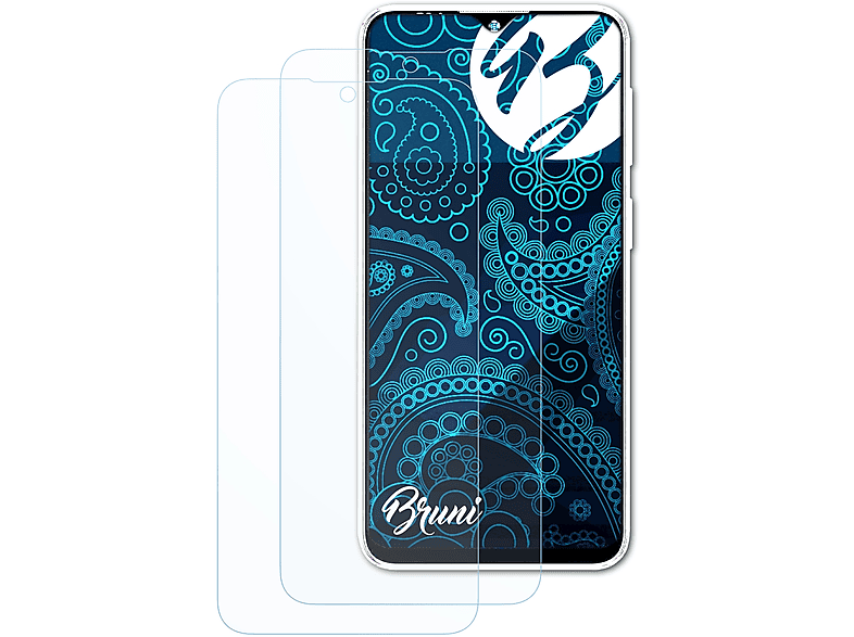 BRUNI 2x Basics-Clear Schutzfolie(für Ulefone Note 15)