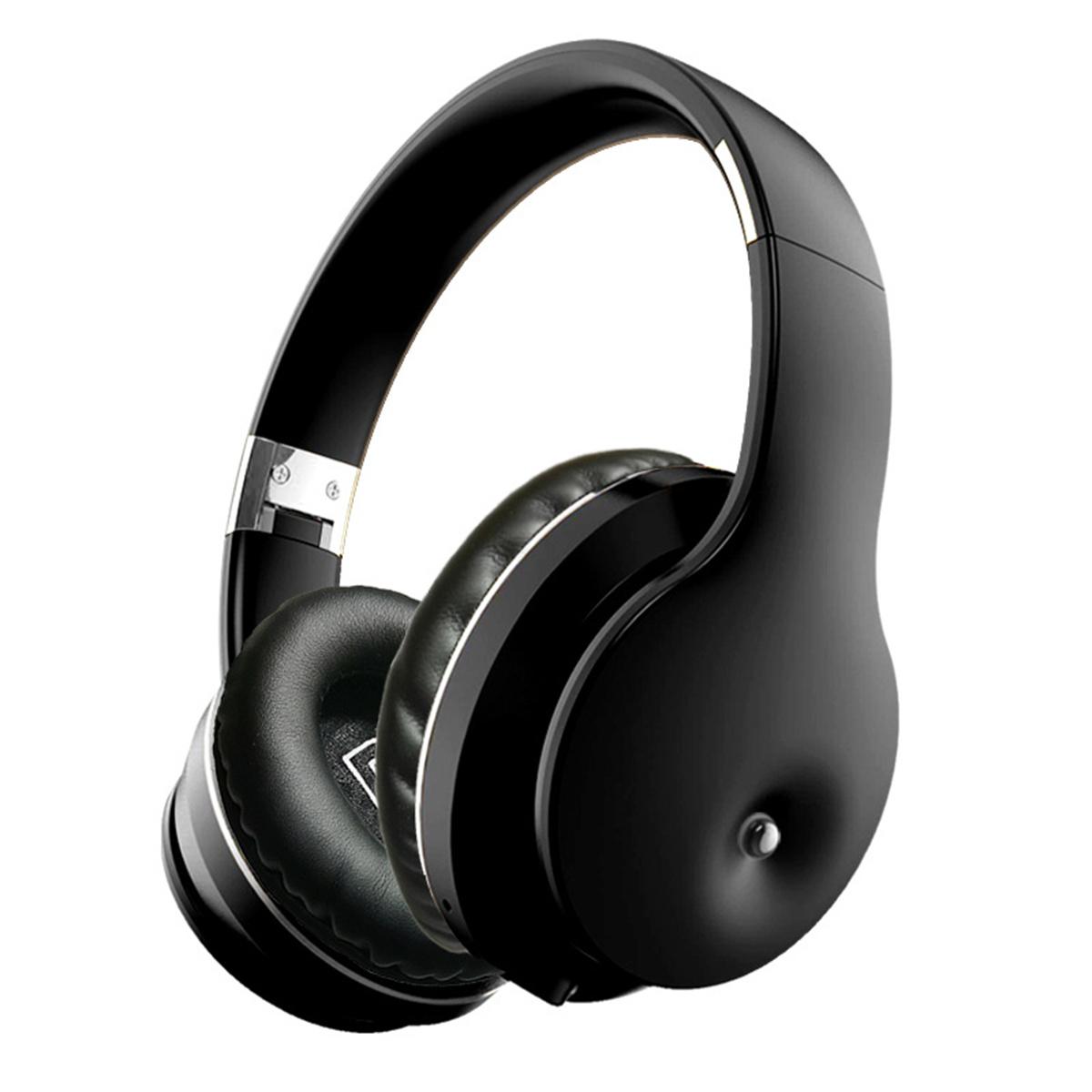 Bass, Drahtloses Bass Sport Kopfhörer schwarz Bluetooth-Headset Kopfhörer Over-ear Bluetooth Stirnband SYNTEK Laufen Bluetooth