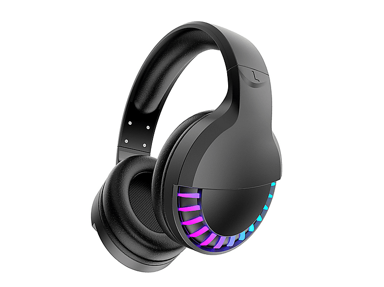 SYNTEK Headset Schwarzer Kopfbügel Bluetooth Wired Noise Cancelling Gaming Headset, Over-ear Bluetooth Kopfhörer Bluetooth schwarz
