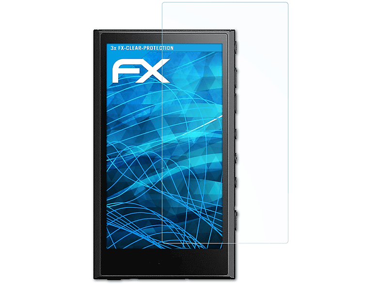 ATFOLIX 3x FX-Clear Displayschutz(für Sony Walkman NW-A306)
