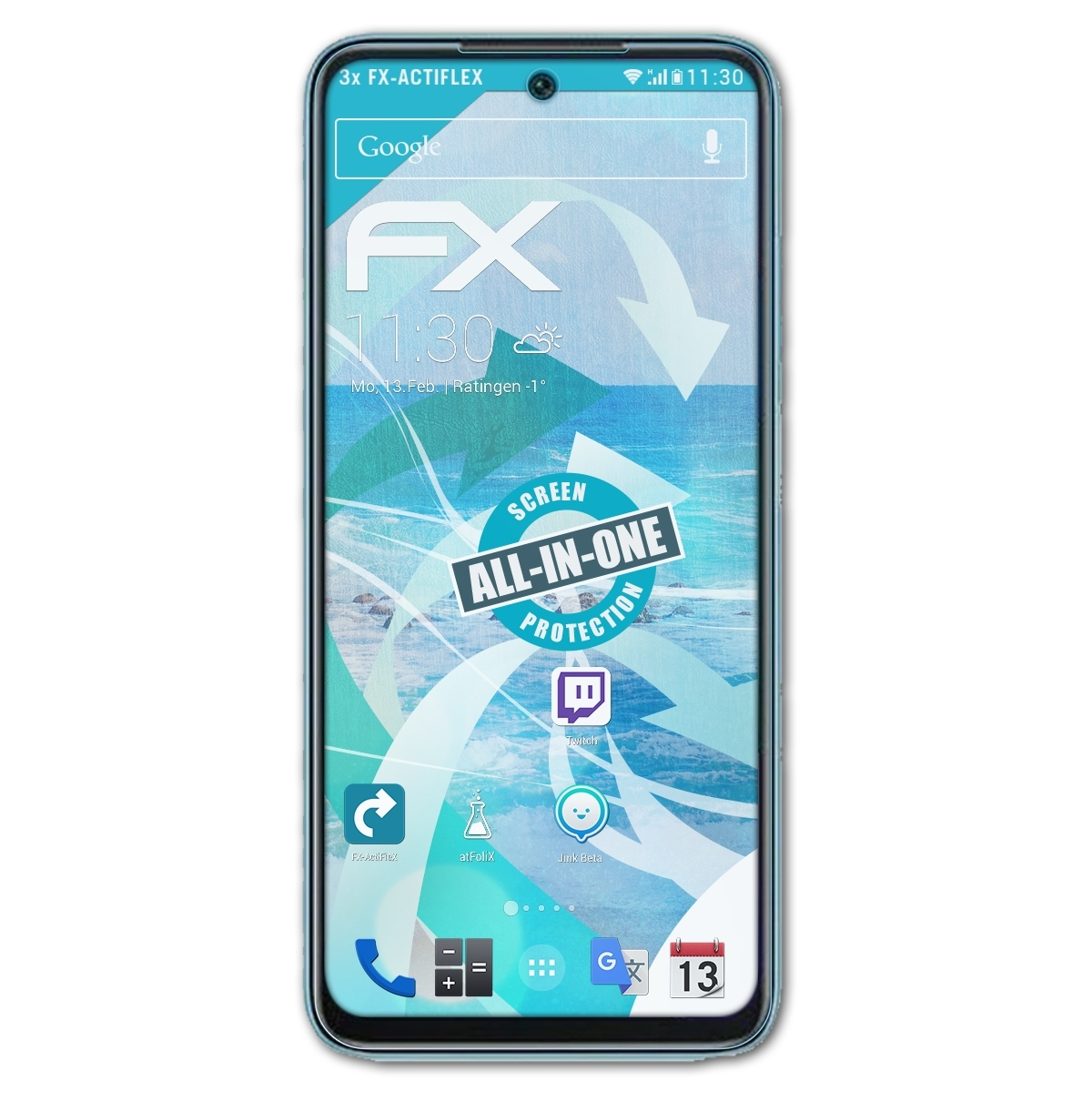 ATFOLIX 3x FX-ActiFleX Displayschutz(für Xiaomi (2022)) Redmi 10