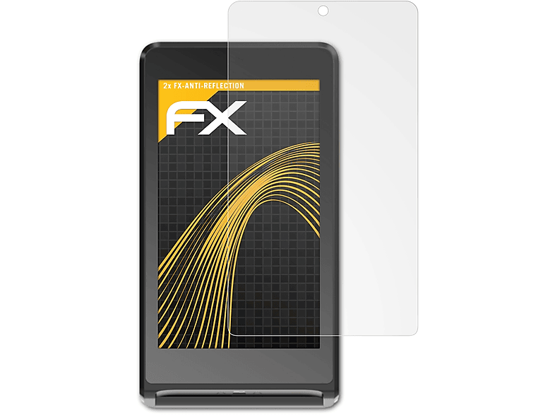 ATFOLIX 2x FX-Antireflex Displayschutz(für Castles Saturn 1000 Mini)