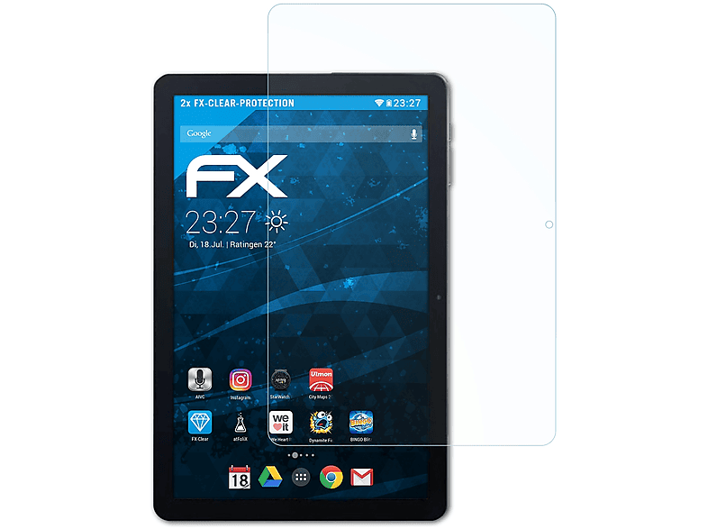 70) ATFOLIX 2x FX-Clear Pad Displayschutz(für Oscal Blackview