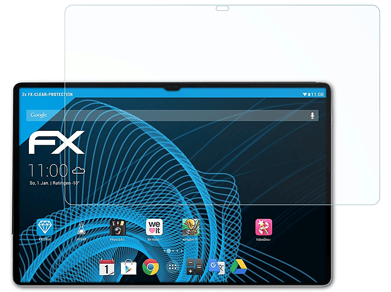 ATFOLIX 2x FX-Clear Displayschutz(für Tab Galaxy S9 Ultra) Samsung