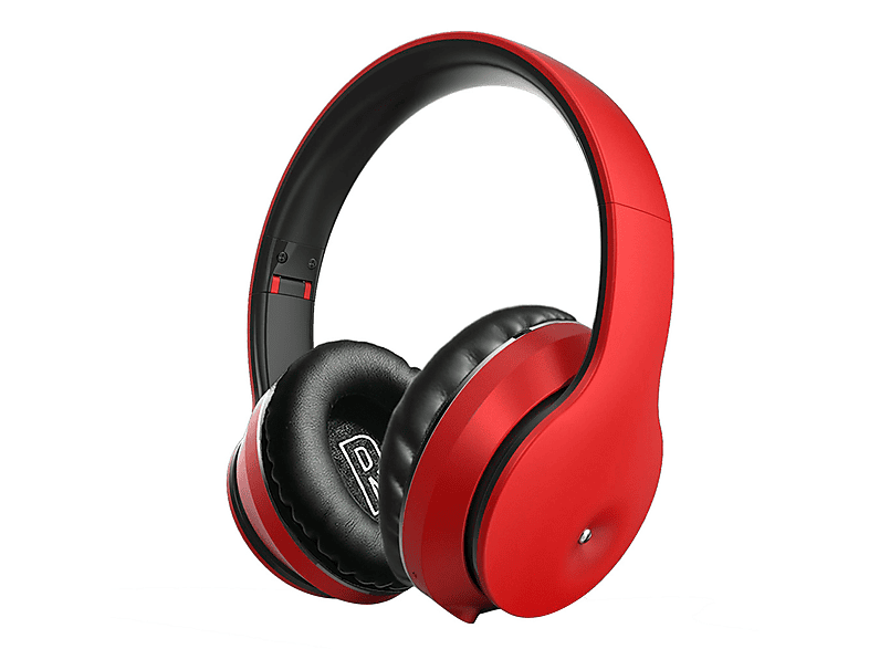 SYNTEK Drahtloses Bluetooth-Headset Stirnband Sport Laufen Kopfhörer Bass Bass, Over-ear Bluetooth Kopfhörer Bluetooth rot