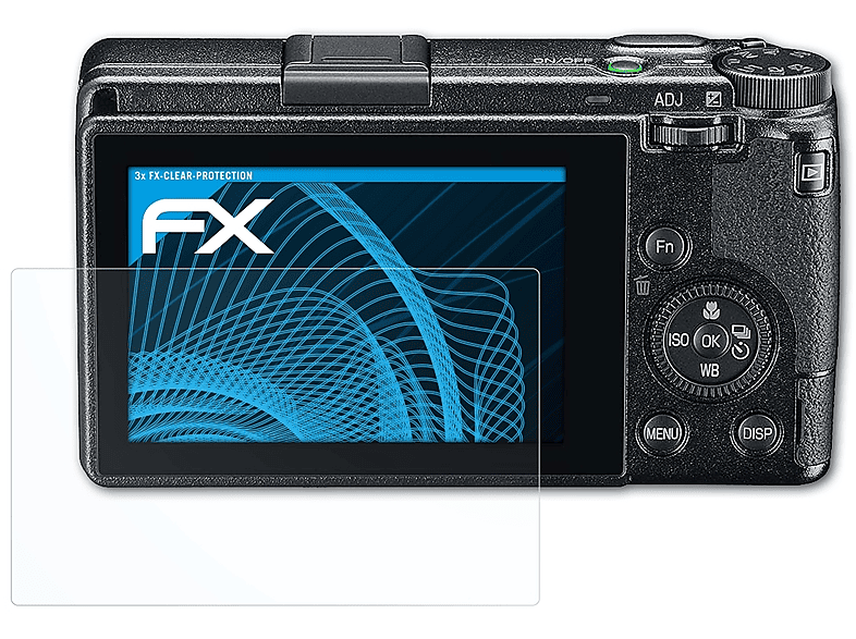ATFOLIX 3x FX-Clear Displayschutz(für Ricoh GR III Diary Edition)