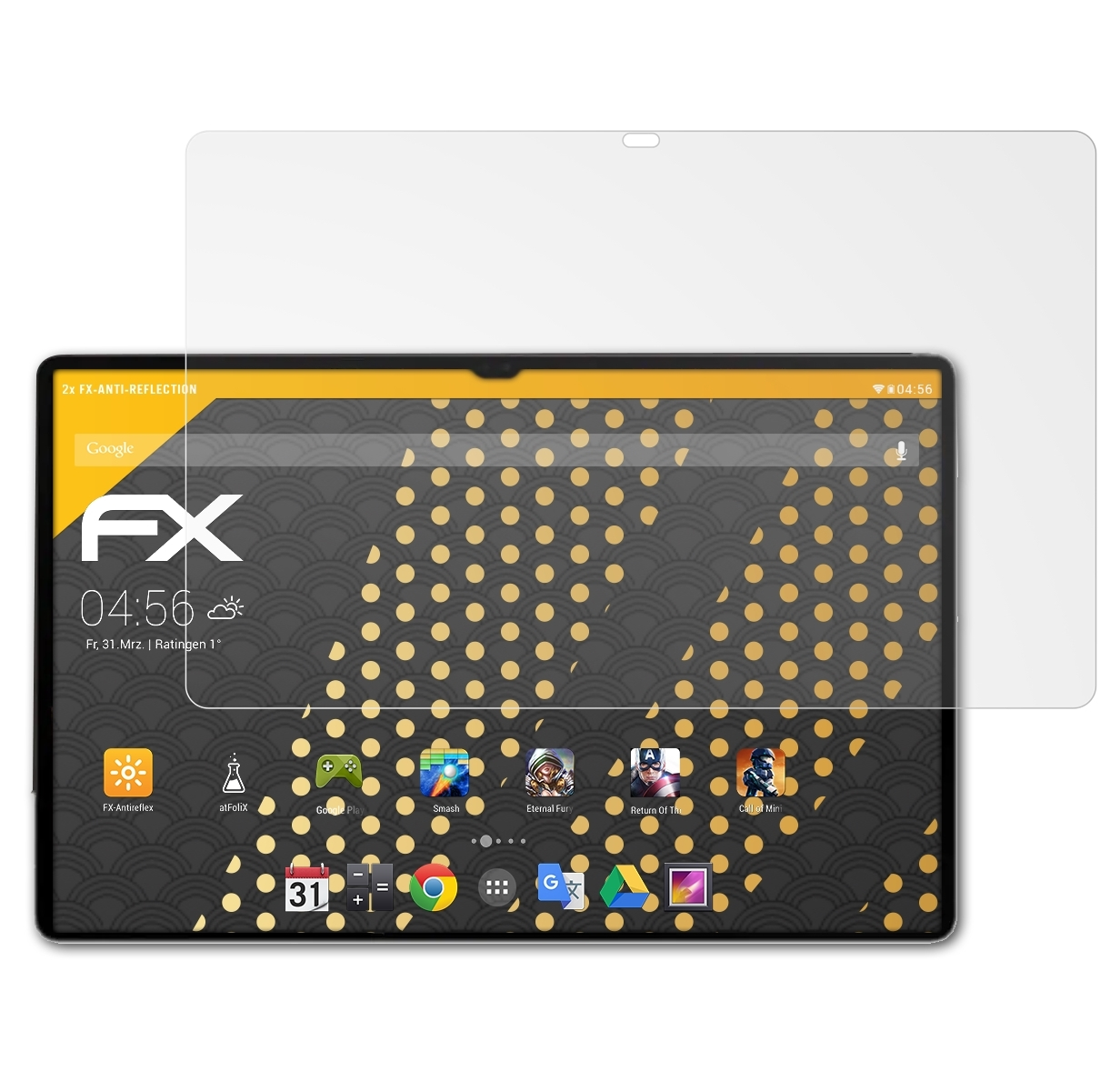 FX-Antireflex Galaxy S9 Tab Displayschutz(für ATFOLIX Samsung Ultra) 2x