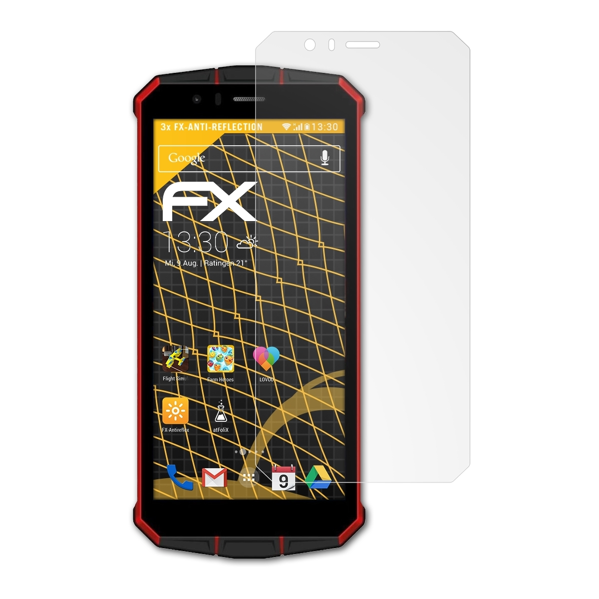FX-Antireflex MS507 Displayschutz(für MaxCom 3x Smart&Strong) ATFOLIX