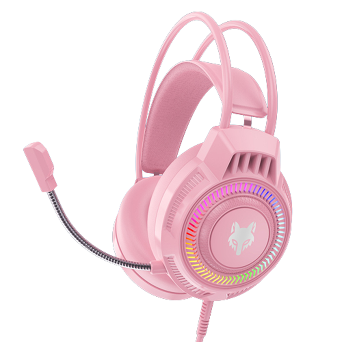 Rosa Headset - Buntes Over-the-Head SYNTEK Headset Rosa Over-ear empfindlich, Blenden, Gaming