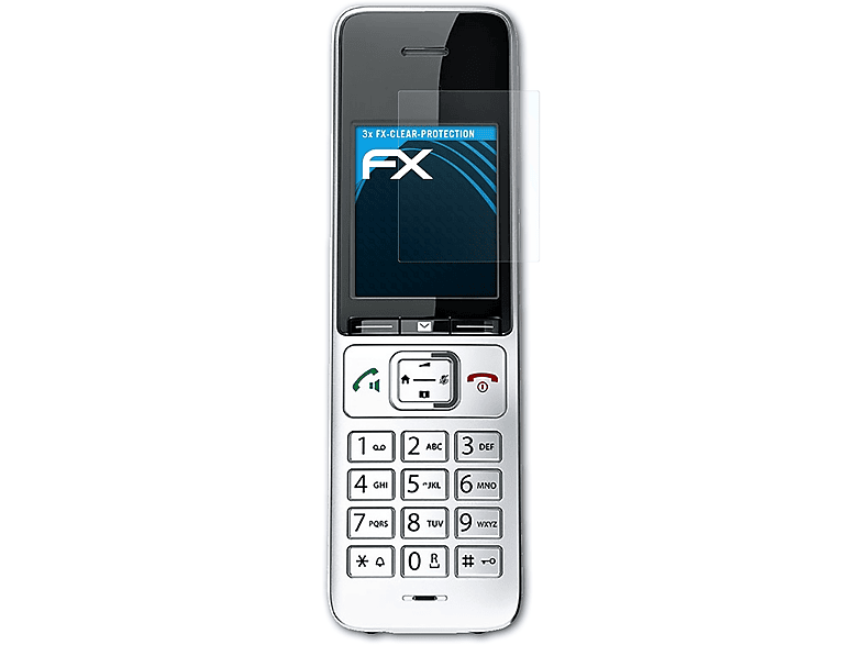 ATFOLIX 3x FX-Clear Displayschutz(für Gigaset Comfort 500HX)