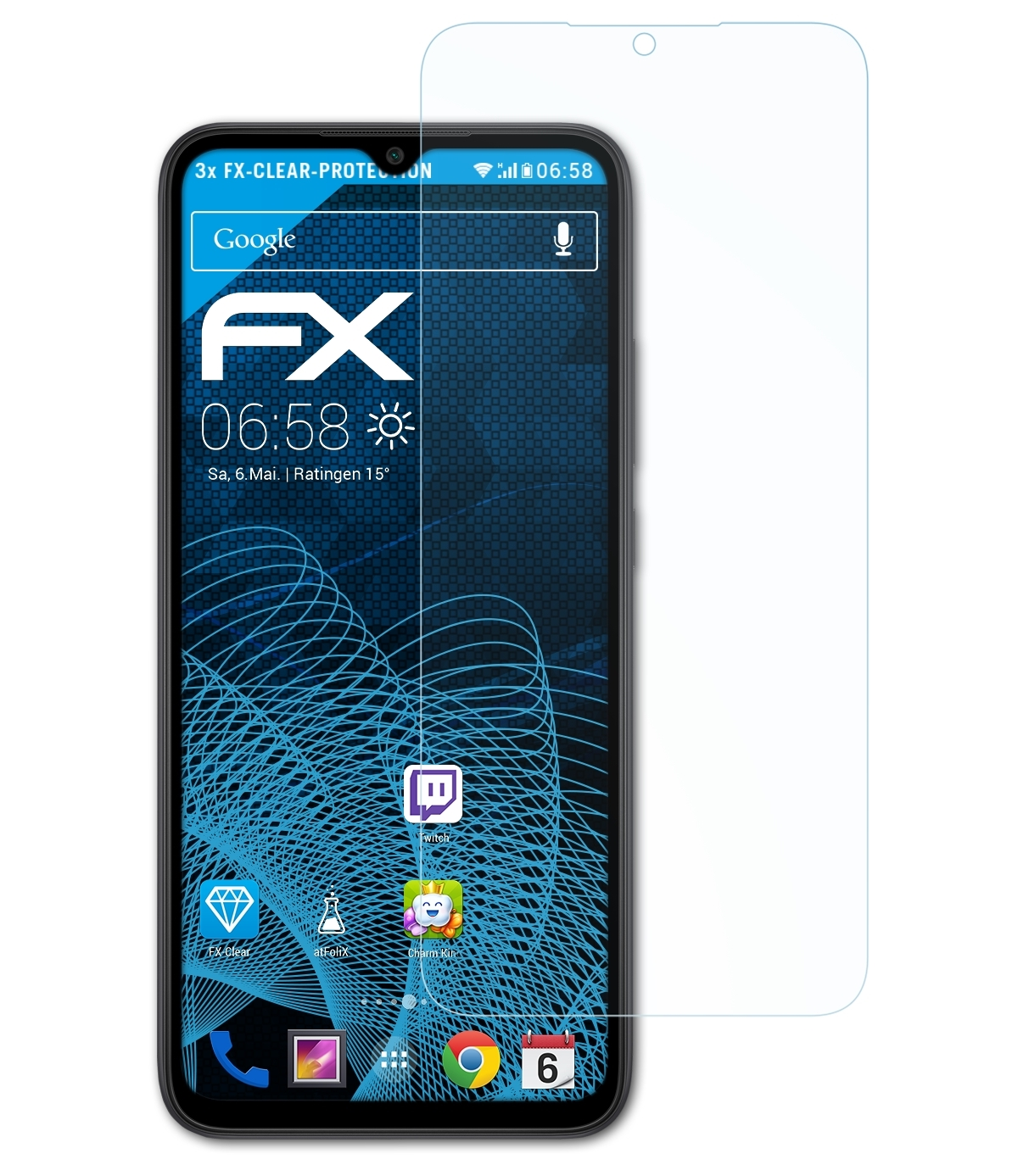 ATFOLIX 3x Displayschutz(für FX-Clear Xiaomi Redmi 9AT)