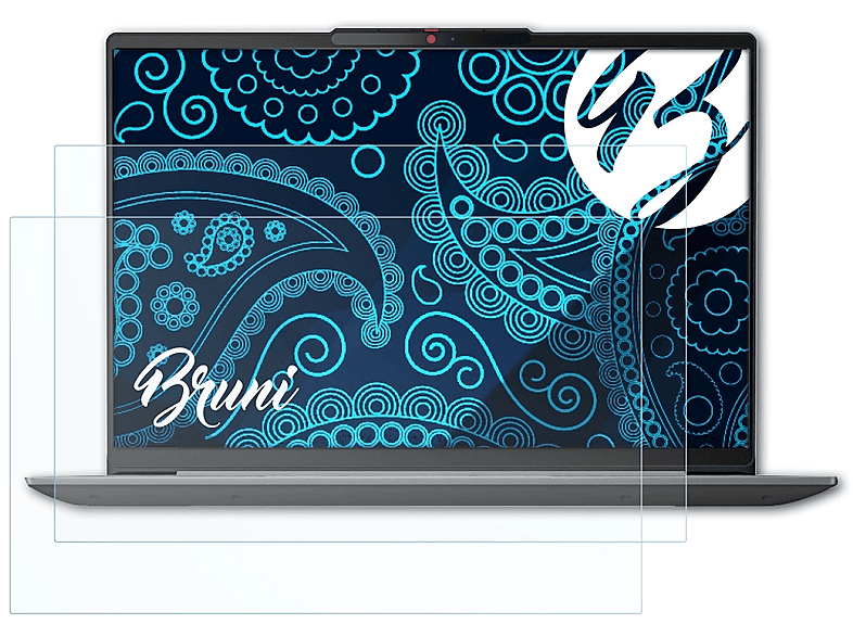 BRUNI 2x Basics-Clear Schutzfolie(für Lenovo IdeaPad Slim 5i Gen 8 (14 Inch))