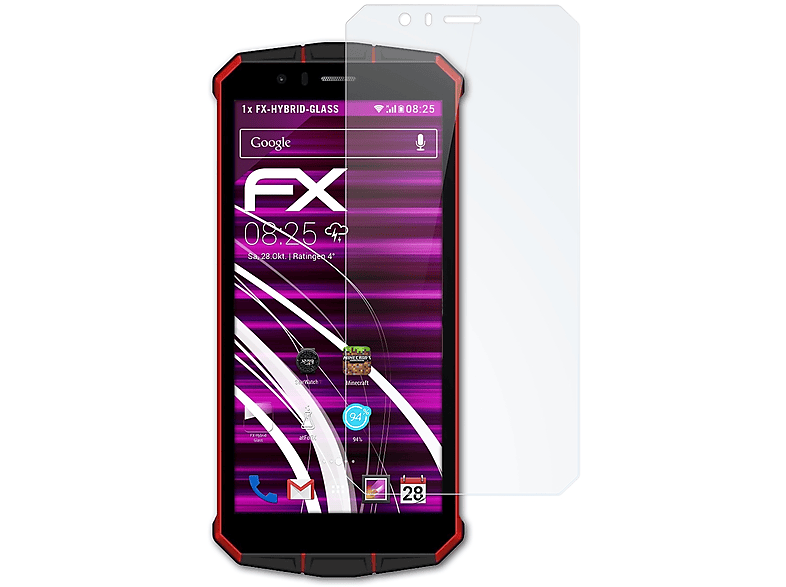 ATFOLIX FX-Hybrid-Glass Schutzglas(für MaxCom MS507 Smart&Strong)